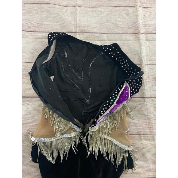 Motionwear Women's Rythmic Gymnastics Tassled, Embellished Leotard - S - Picture 9 of 13